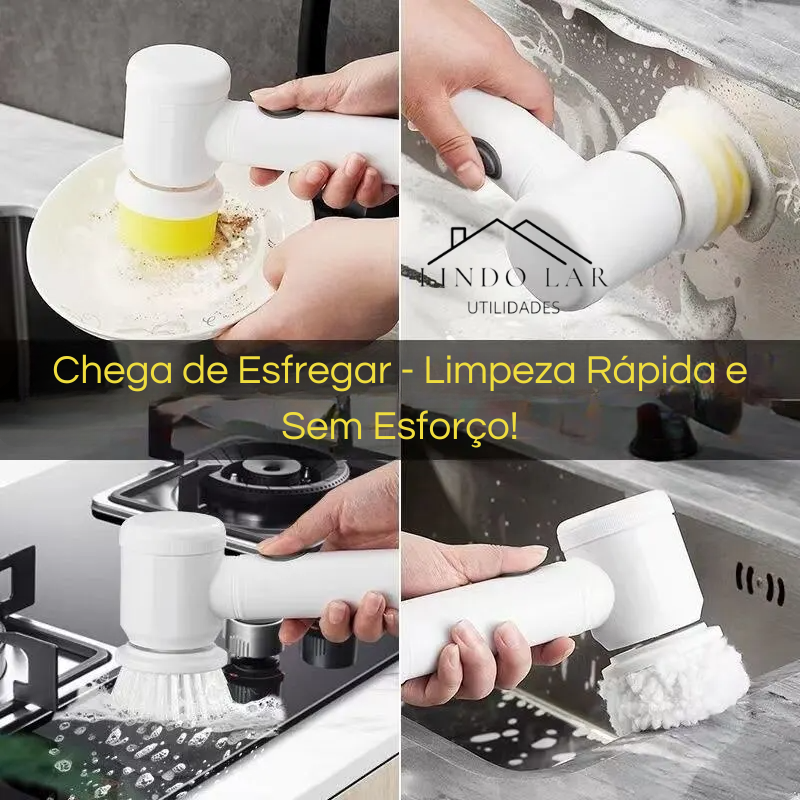 Escova de Limpeza Elétrica Multifuncional Sem Fio