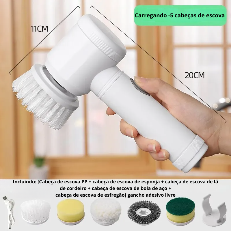 Escova de Limpeza Elétrica Multifuncional Sem Fio