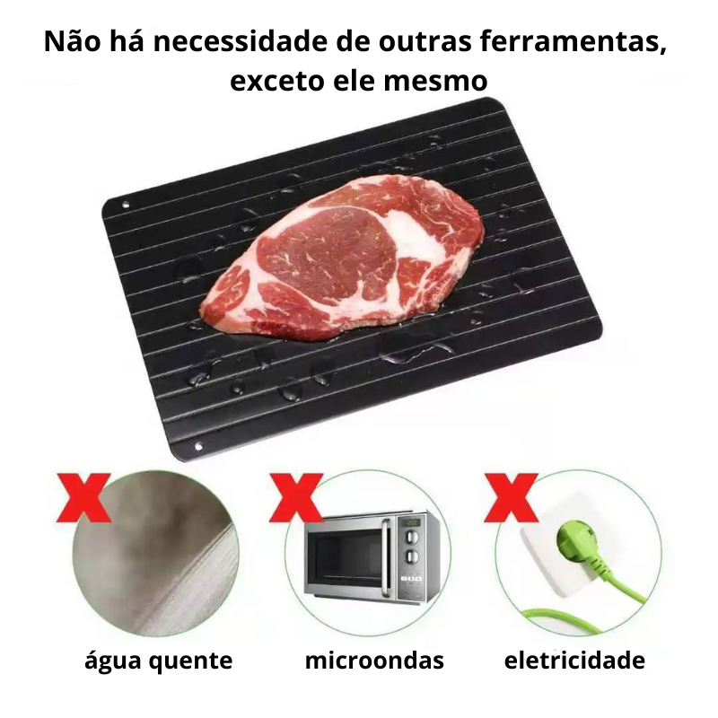 Bandeja de Descongelamento Rápido: Descongele Carne Congelada em Minutos com Facilidade