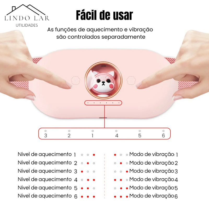 ThermaCare Comfort: Almofada Térmica Elétrica para Alívio Menstrual