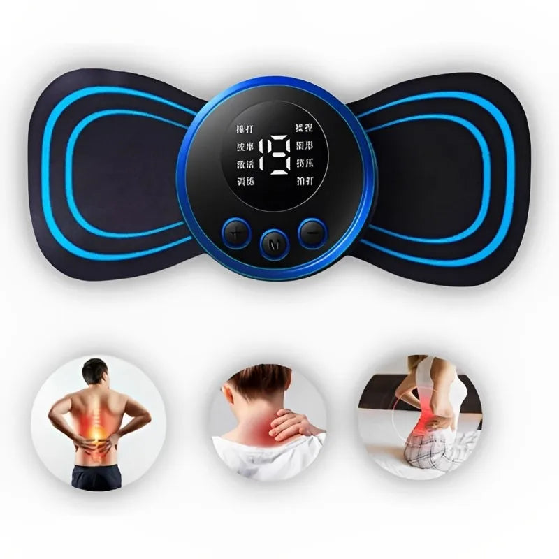 Alívio Imediato: Mini Massageador EMS - Relaxamento Elétrico para Seu Pescoço