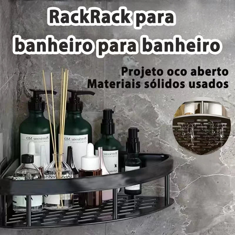 Kit de Prateleiras Premium para Banheiro - Suporte Elegante para Shampoo (2 Unidades)