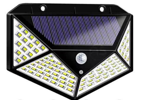 Luminária Arandela Led Com Carregador Solar e sensor de movimento 100 Led