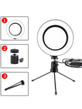 Kit Profissional Ring Light, Kit Completo, 2.1M, Tripé Universal, Controle Remoto