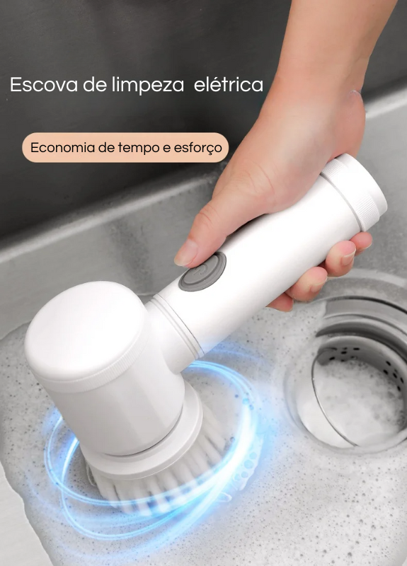 Escova de Limpeza Elétrica Multifuncional Sem Fio