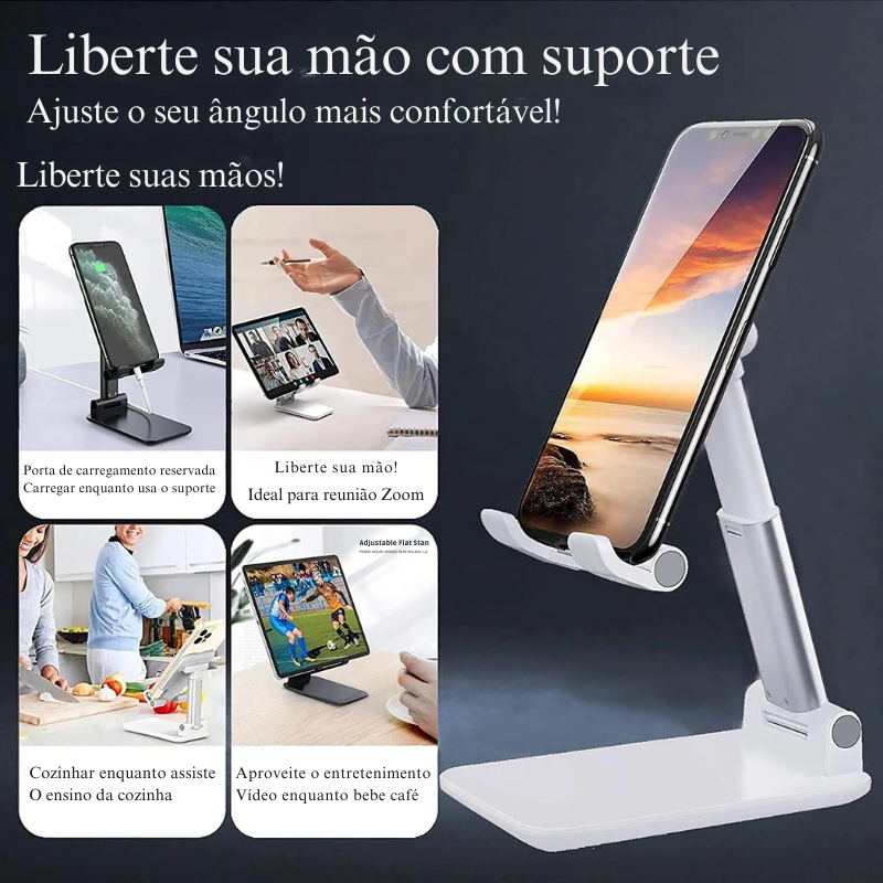 Suporte Para Celular e Tablet Dobrável Portátil Ajustável