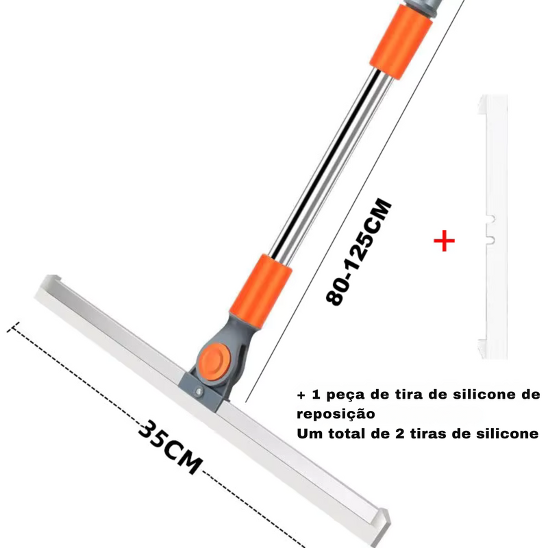 Vassoura Mágica de Silicone 3 em 1: A Solução Perfeita para Limpeza de Vidros e Superfícies Altas