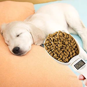 Colher de Medição Eletrônica para Pet Food - Balança Digital para Alimentação Precisa do Seu Pet!