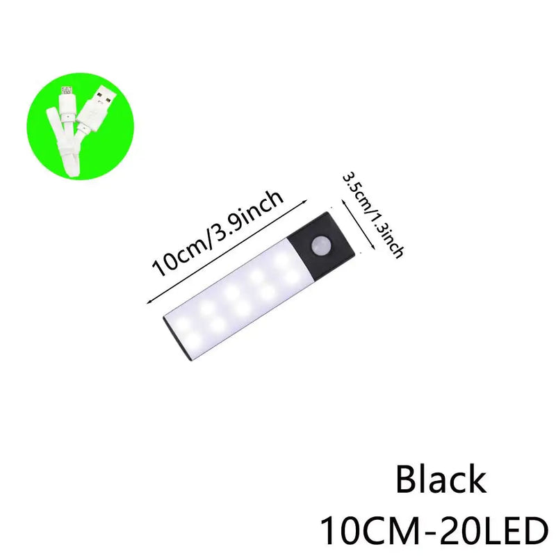 Sensor de Movimento LED USB Recarregável - Praticidade e Segurança