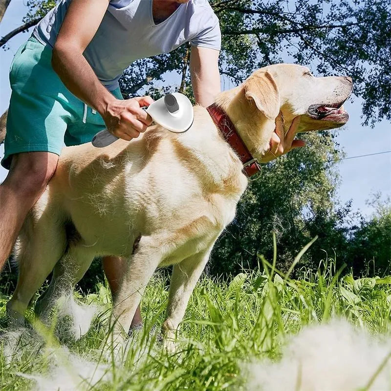 Escova Removedora de Pelos para Pets – Pente de Limpeza Automática para Cães e Gatos