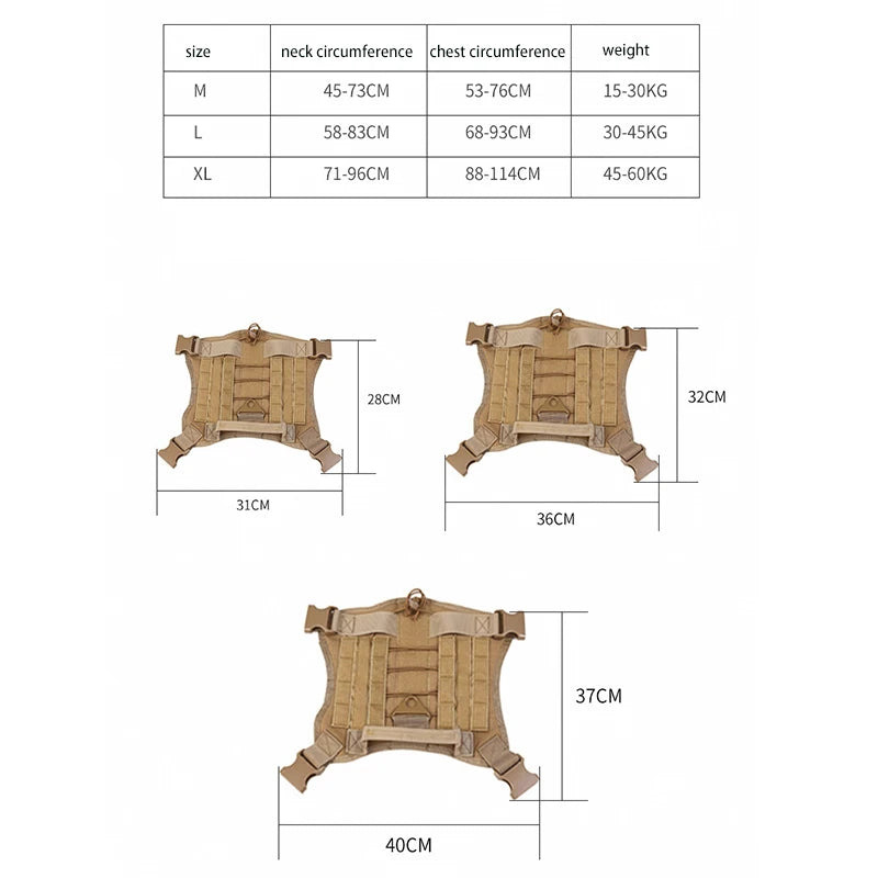 Conjunto Tático Trela e Arnês para Cães de Grande Porte - Design Militar e Resistente