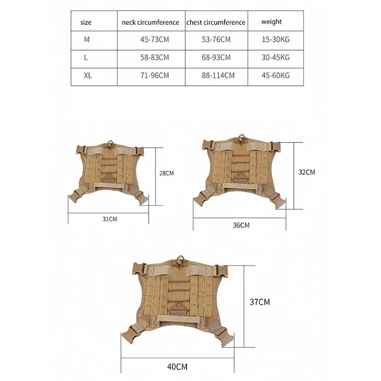 Conjunto Tático Trela e Arnês para Cães de Grande Porte - Design Militar e Resistente