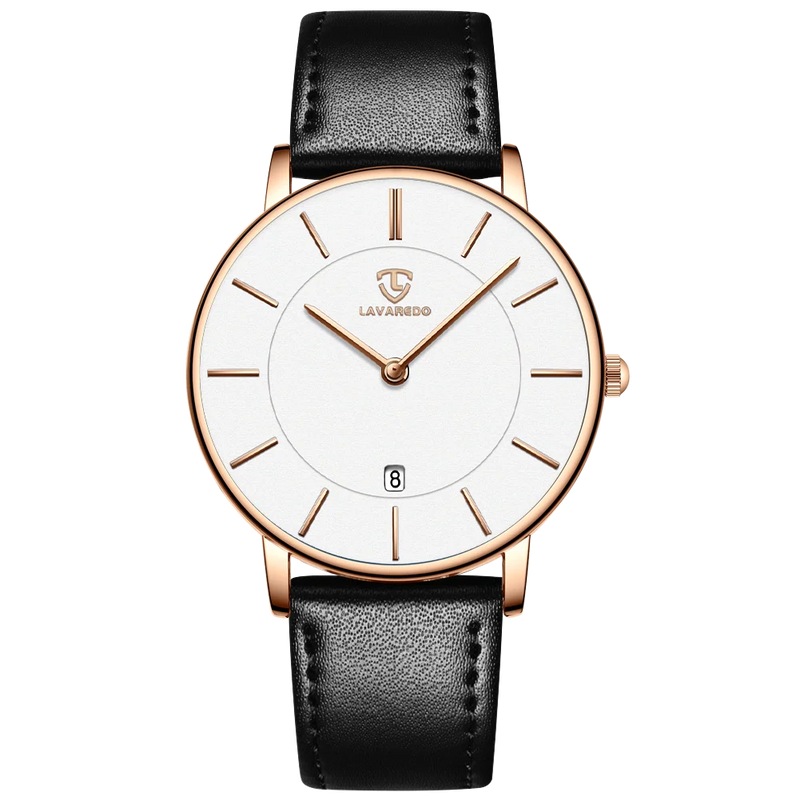 Relógio Minimalista Masculino com Pulseira de Couro – Elegância e Simplicidade no Pulso