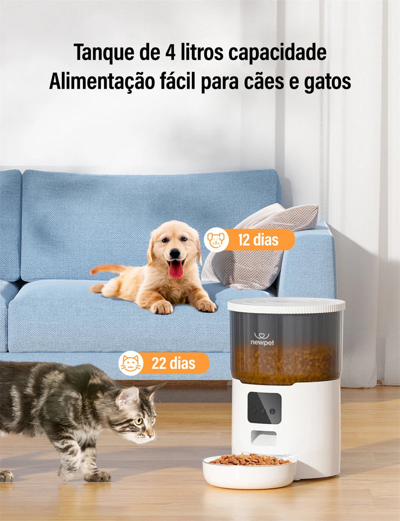 Alimentador Automático Inteligente com Gravador de Voz e Conexão Wi-Fi