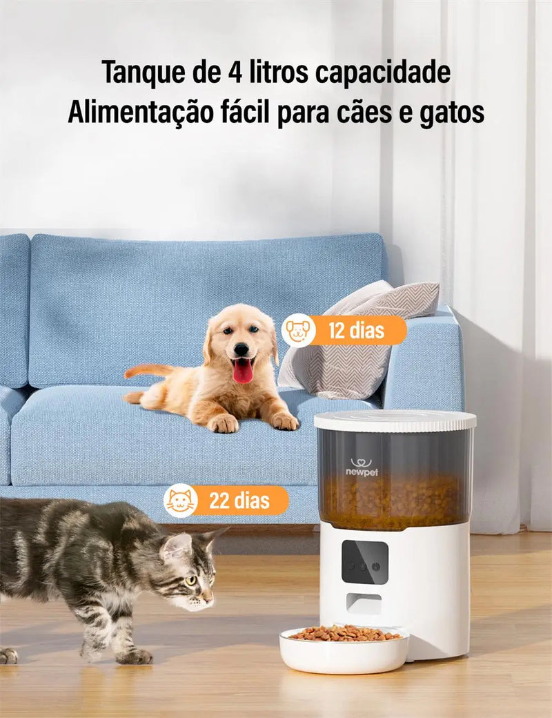 Alimentador Automático Inteligente com Gravador de Voz e Conexão Wi-Fi