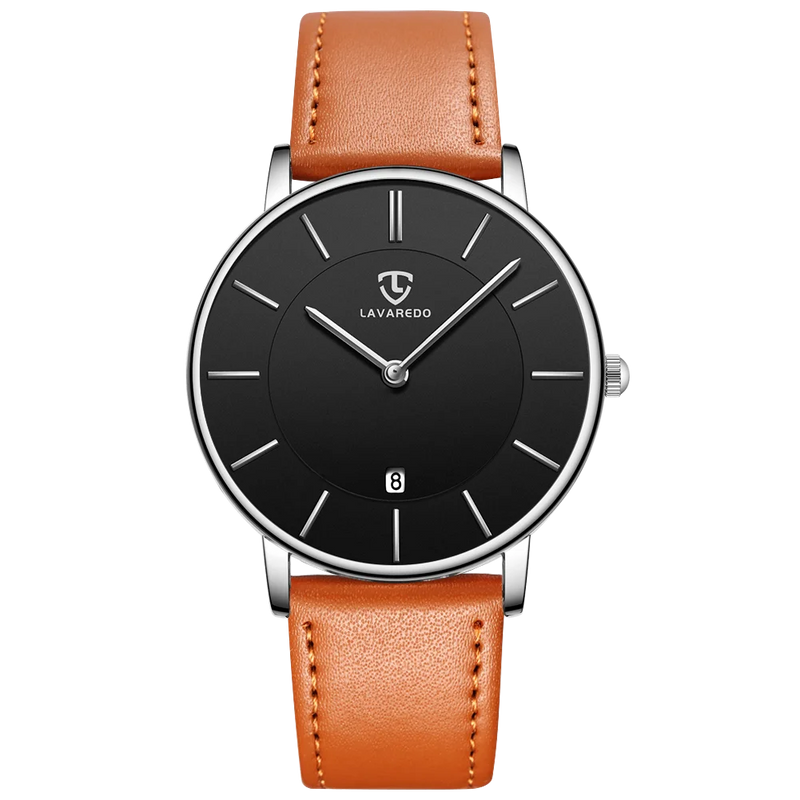 Relógio Minimalista Masculino com Pulseira de Couro – Elegância e Simplicidade no Pulso