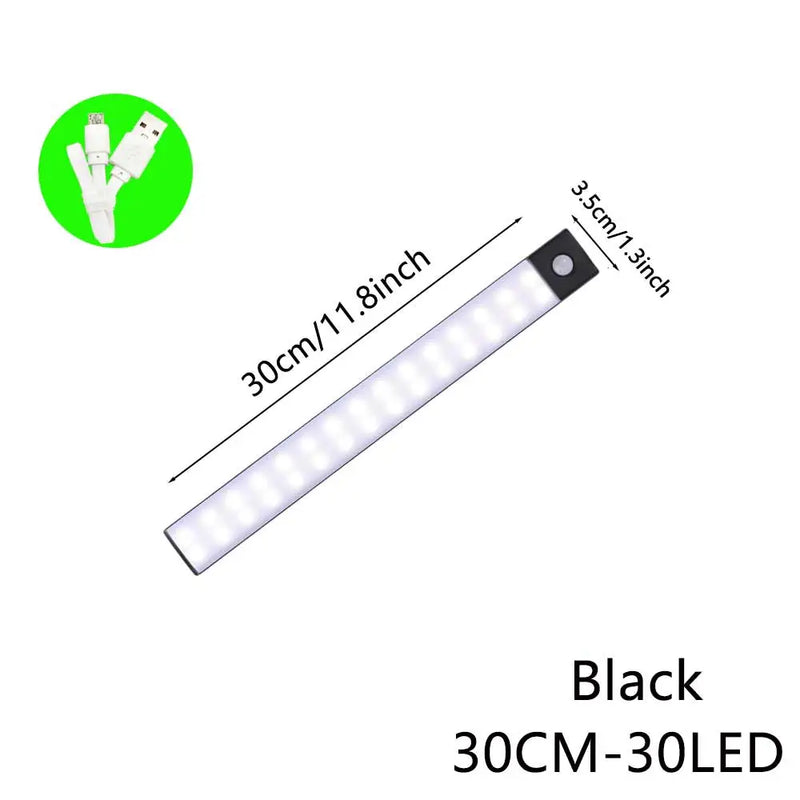 Sensor de Movimento LED USB Recarregável - Praticidade e Segurança