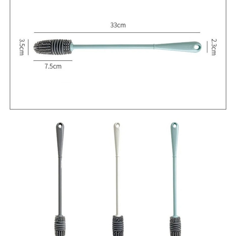 Escova de Limpeza de Silicone 3 em 1 para Garrafas, Copos e Utensílios