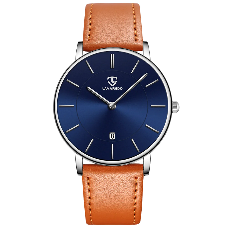 Relógio Minimalista Masculino com Pulseira de Couro – Elegância e Simplicidade no Pulso