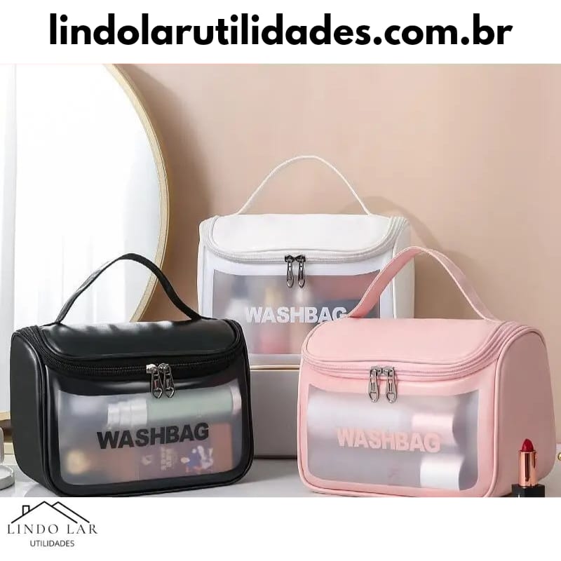 Bolsa Necessária Transparente WashBag Impermeável