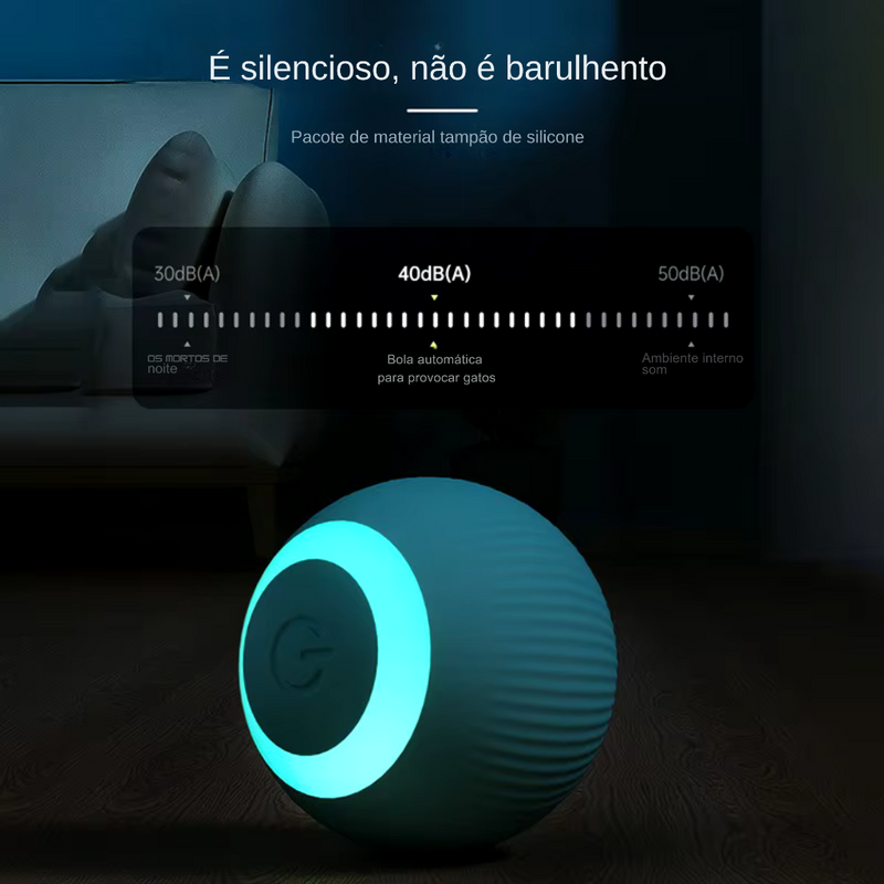 Brinquedo Interativo para Gatos - Bola Elétrica Automática e Recarregável com Movimento Inteligente