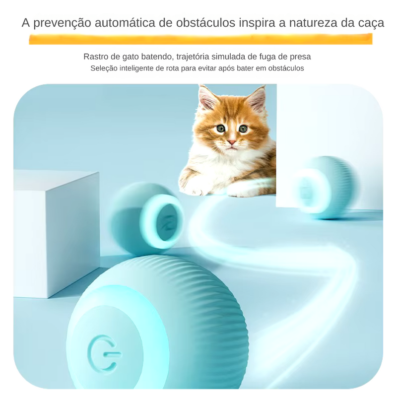 Brinquedo Interativo para Gatos - Bola Elétrica Automática e Recarregável com Movimento Inteligente